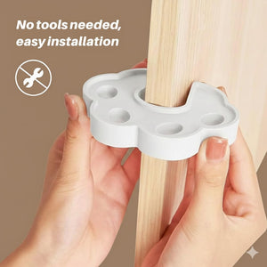 Safe-O-Kid-Sleek Design, Strong - Silicone Door Stopper- White (Pack of 2) - Baby Safety