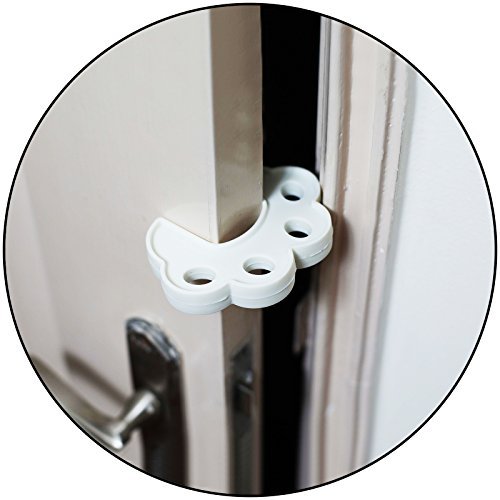 Safe - O - Kid - Sleek Design, Strong - Silicone Door Stopper - White (Pack of 2) - SOK9BPRR1P001