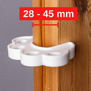 Safe-O-Kid-Sleek Design, Strong - Silicone Door Stopper- White (Pack of 2) - Baby Safety