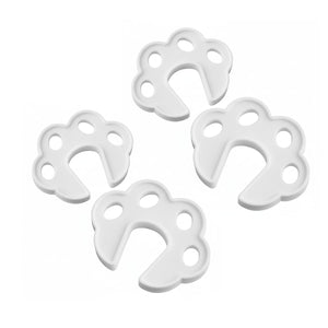 Safe-O-Kid- Sleek Design, Strong - Silicone Door Stopper -White (Pack of 4) - Baby Safety