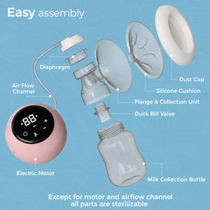 Safe-O-Kid Smart Electric Breast Pump - Pink - Breast Pump