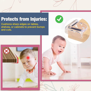 Safe - O - Kid Smiley Corner Guards (Pack of 8) with 3M Adhesive - Soft Corner Guard