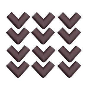 Safe - O - Kid Soft Foam Safety Corner Guards (Pack of 12) with 3M Adhesive – Brown - Soft Corner Guard