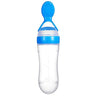 Safe - O - Kid, Squeezy Silicone Food Feeder Spoon Bottle, Blue, 90ml, Pack of - 1 - SOK9FED18P005