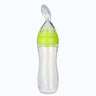 Safe - O - Kid, Squeezy Silicone Food Feeder Spoon Bottle, Green 90ml, Pack of 1 - SOK9FED18P009