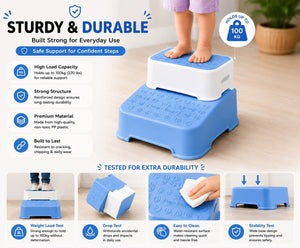 Safe-O-Kid Step Stool for Kids Blue - Stool