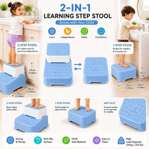 Safe-O-Kid Step Stool for Kids Blue - Stool