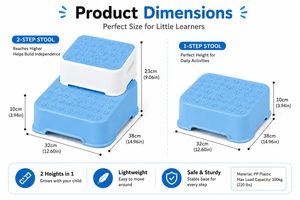 Safe-O-Kid Step Stool for Kids Blue - Stool