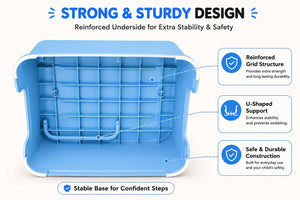 Safe-O-Kid Step Stool for Kids Blue - Stool