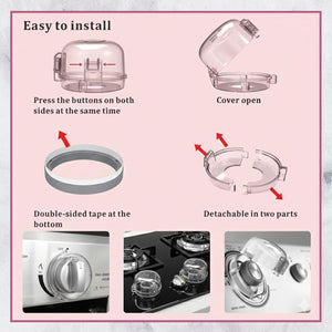 Safe-O-Kid Stove Knob Covers Pack of 2 - Baby Safety