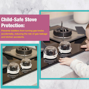 Safe-O-Kid Stove Knob Covers Pack of 2 - Baby Safety