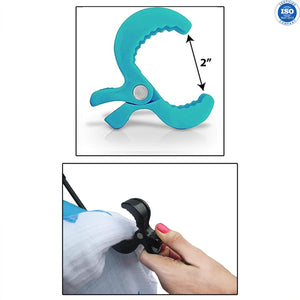 Safe-O-Kid Stroller Seat Cover Clips Blue | The Mom Store - Baby Stroller Accessories