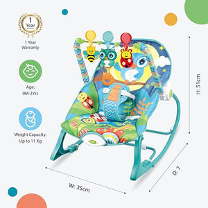 Safe-O-Kid SweetSwing Baby Rocker Cum Bouncer Blue | The Mom Store - Swings