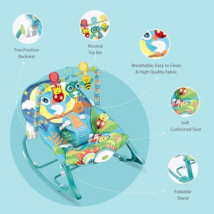 Safe-O-Kid SweetSwing Baby Rocker Cum Bouncer Blue | The Mom Store - Swings