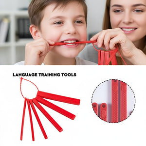 Safe-O-Kid® Talk Tools Jaw Grading Bite Blocks (Red) -Pack of 2 - Teether