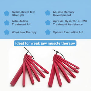 Safe-O-Kid® Talk Tools Jaw Grading Bite Blocks (Red) -Pack of 2 - Teether