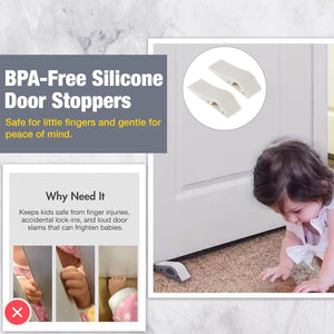 Safe-O-Kid TPR Door Stopper White - Baby Safety