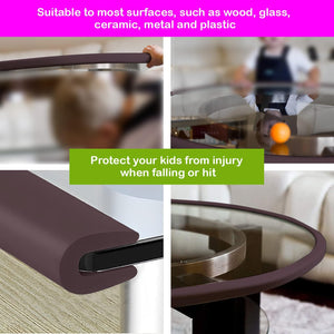Safe-O-Kid U-Shaped Edge Guard Brown - Soft Corner Guard