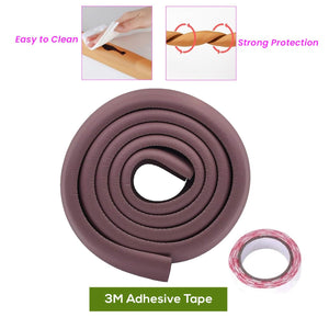 Safe-O-Kid U-Shaped Edge Guard Brown - Soft Corner Guard