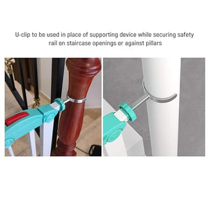 Safe - O - Kid U - Shaped Safety Gate Clip for Pressure Mounted Gates (Pack of 1) - Baby Safety