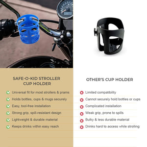 Safe-O-Kid Universal Stroller Cup Holder Blue | The Mom Store - Baby Stroller Accessories