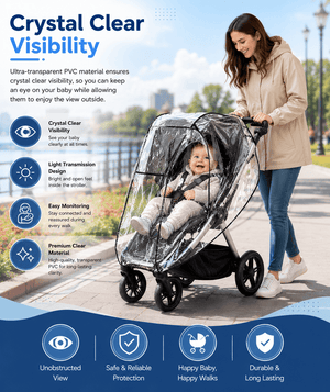 Safe-O-Kid Universal Stroller Rain Cover - Baby Stroller Accessories
