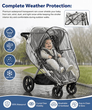 Safe-O-Kid Universal Stroller Rain Cover - Baby Stroller Accessories