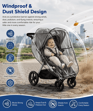 Safe-O-Kid Universal Stroller Rain Cover - Baby Stroller Accessories