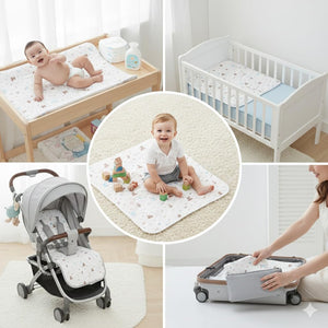 Safe-O-Kid Waterproof Baby Diaper Changing Mat 70 x 49 cm - Baby Diapering