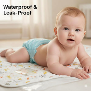 Safe-O-Kid Waterproof Baby Diaper Changing Mat Pack of 1 - Baby Diapering