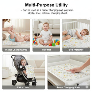 Safe-O-Kid Waterproof Baby Diaper Changing Mat Pack of 1 - Baby Diapering