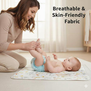 Safe-O-Kid Waterproof Baby Diaper Changing Mat Pack of 1 - Baby Diapering