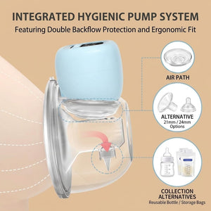 Safe-O-Kid Wearable Hands-Free Breast Pump - Blue - Breast Pump