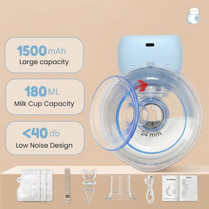 Safe-O-Kid Wearable Hands-Free Breast Pump - Blue - Breast Pump