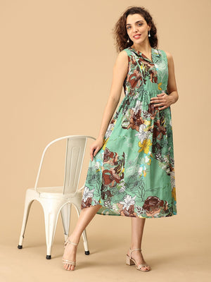 Sage the Date Maternity and Nursing Dress - DRS - SK - SGTDT - S