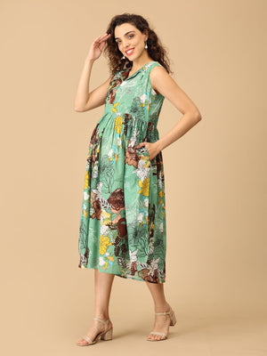 Sage the Date Maternity and Nursing Dress - DRS - SK - SGTDT - S
