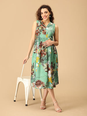 Sage the Date Maternity and Nursing Dress - DRS - SK - SGTDT - S