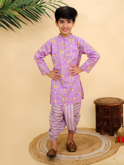 Sage Violet Boys Dhoti Kurta Set