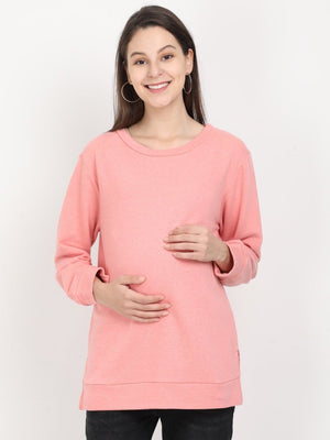 Salmon Maternity and Feeding Sweatshirt - MNSWT-SLM-S