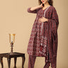 Sanskrit Smriti Maternity and Nursing Kurta Set With Dupatta - MEW - SK - SMSMT - S