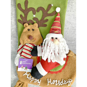 Santa Long Hanging Knot Legs Christmas Stocking, 16 inches - XMAS STOCKINGS