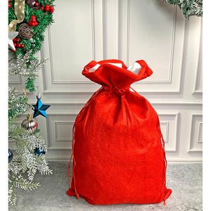 Santa Red & White Knitted Christmas Sack - 