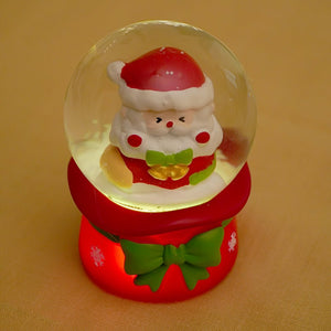 Santa with a Bell Mini colorful LED Dome, Christmas Table Décor & Gift option - Christmas