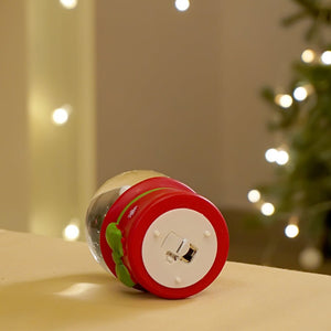 Santa with a Bell Mini colorful LED Dome, Christmas Table Décor & Gift option - Christmas