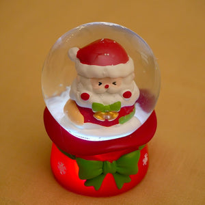 Santa with a Bell Mini colorful LED Dome, Christmas Table Décor & Gift option - Christmas