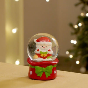 Santa with a Bell Mini colorful LED Dome, Christmas Table Décor & Gift option - Christmas
