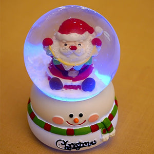 Santa with Bunting Christmas colorful LED Dome on Snowman Base, Christmas Table Décor & Gift option - Christmas