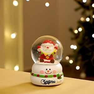 Santa with Bunting Christmas colorful LED Dome on Snowman Base, Christmas Table Décor & Gift option - Christmas
