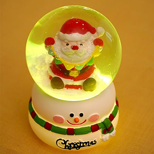 Santa with Bunting Christmas colorful LED Dome on Snowman Base, Christmas Table Décor & Gift option - Christmas
