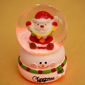 Santa with Bunting Christmas colorful LED Dome on Snowman Base, Christmas Table Décor & Gift option - Christmas